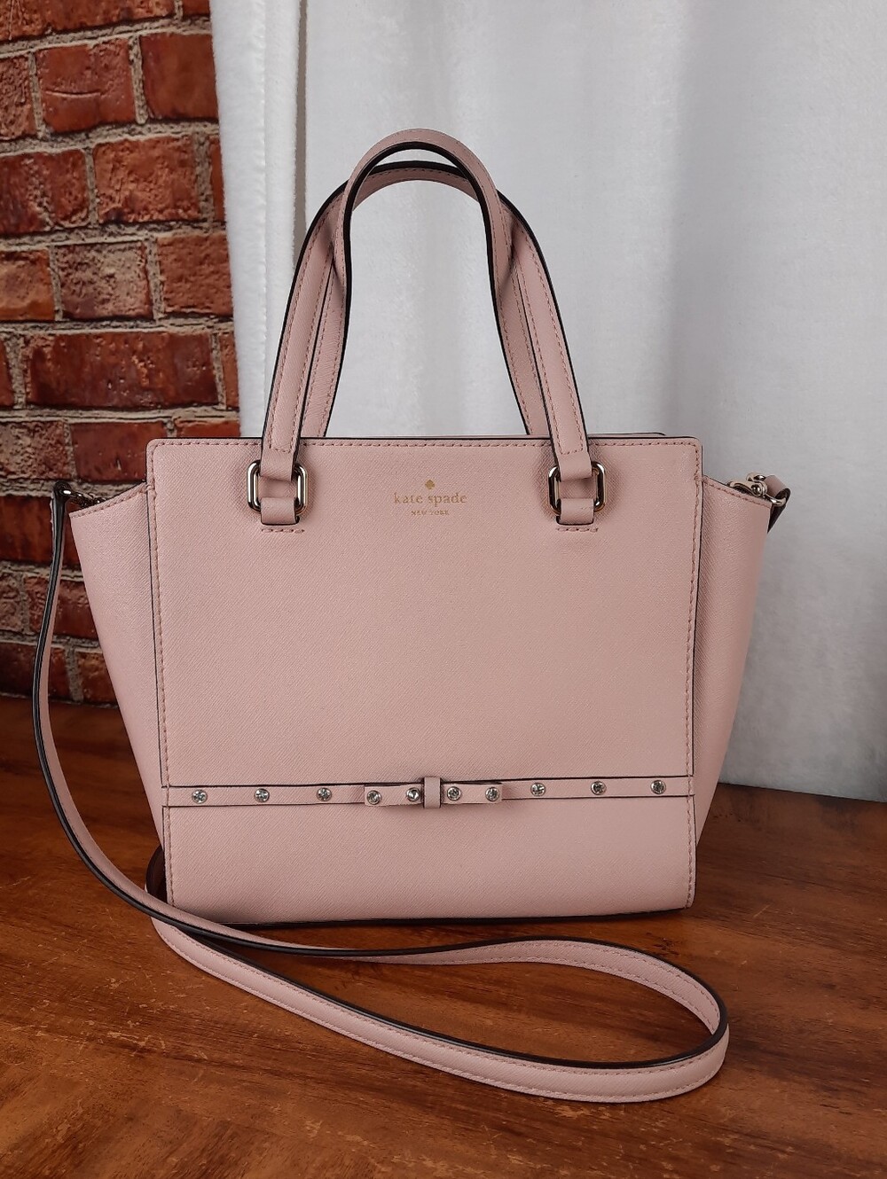 Kate Spade Genuine Leather Pink Satchel Bag